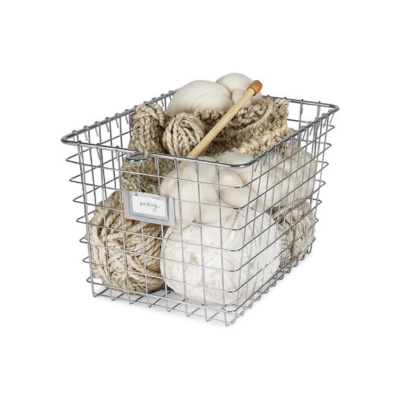 🔥 🤑⭐️✨10/$10 🔥 Spectrum Diversified Wire Storage Basket, Small, Satin Nickel - Picture 3 of 7